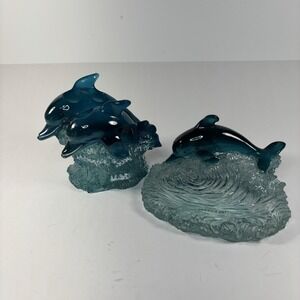 Vtg Dolphin Soap Dish Y2K Dolphin Themed Soap Dish Toothbrush, Holder Acrylic